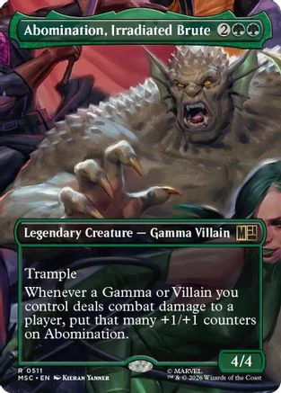 Abomination, Irradiated Brute (Borderless) (MSC-511) - Commander: Marvel Super Heroes Foil