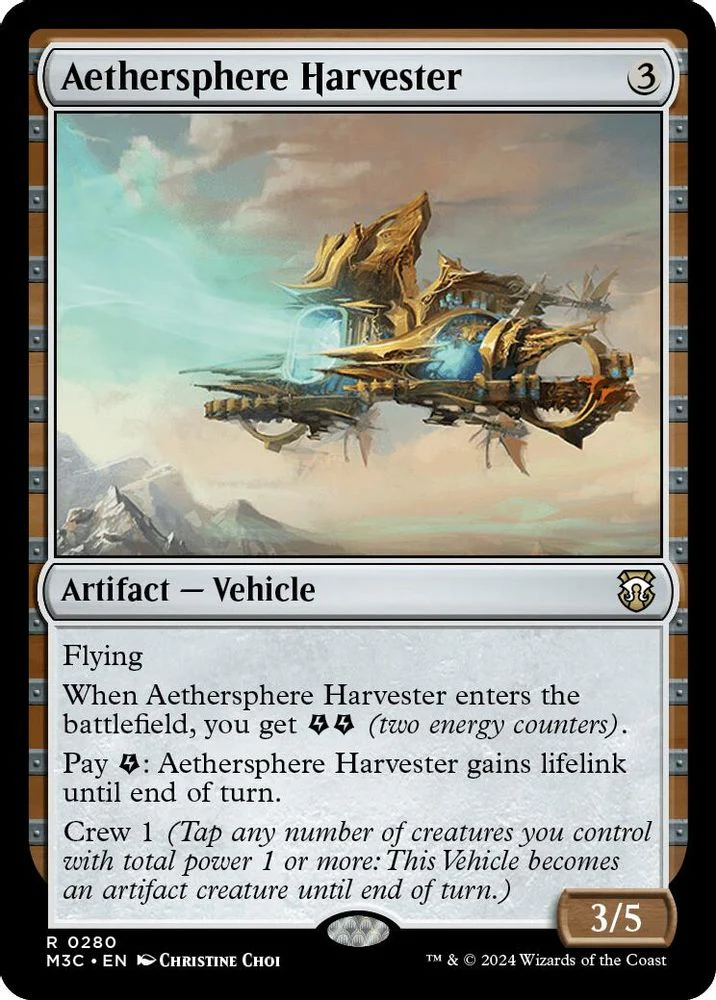 Aethersphere Harvester (Ripple Foil) (M3C-280) - Modern Horizons 3 Commander Foil