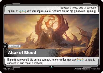 Altar of Blood (206/219) - Unleashed Foil (Riftbound TCG)