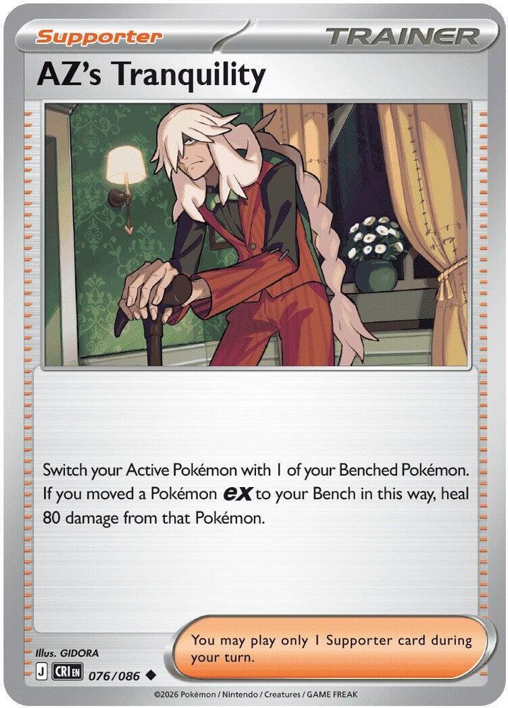 AZ's Tranquility 076/086 - Reverse Holofoil ME04 Chaos Rising - Uncommon
