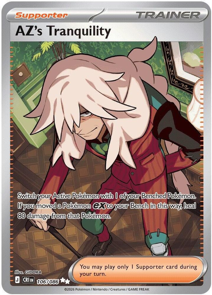 AZ's Tranquility 106/086 - Holofoil ME04 Chaos Rising - Ultra Rare