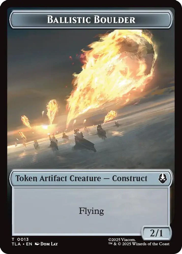 Ballistic Boulder // Food (0019) Double-Sided Token [Avatar: The Last Airbender Tokens] - Image 3