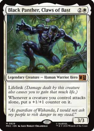 Black Panther, Claws of Bast (MSC-829) - Commander: Marvel Super Heroes Foil
