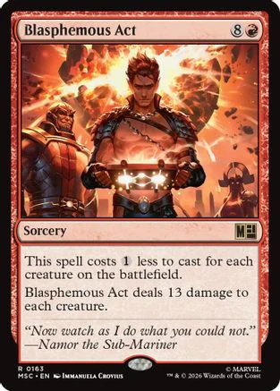 Blasphemous Act (Surge Foil) (MSC-163) - Commander: Marvel Super Heroes Foil