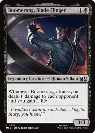 Boomerang, Blade Flinger (MSC-534) - Commander: Marvel Super Heroes