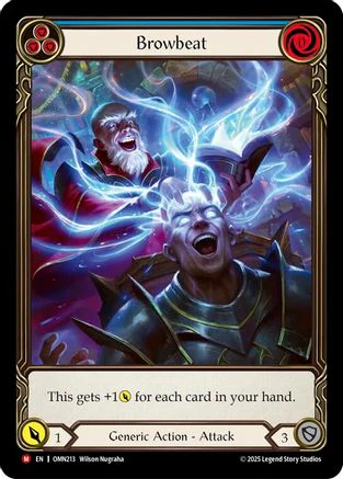 Browbeat (Blue) (Extended Art) (OMN213) - Omens of the Third Age Cold Foil