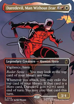 Daredevil, Man Without Fear (Borderless) (0324) (MSH-324) - Marvel Super Heroes Foil