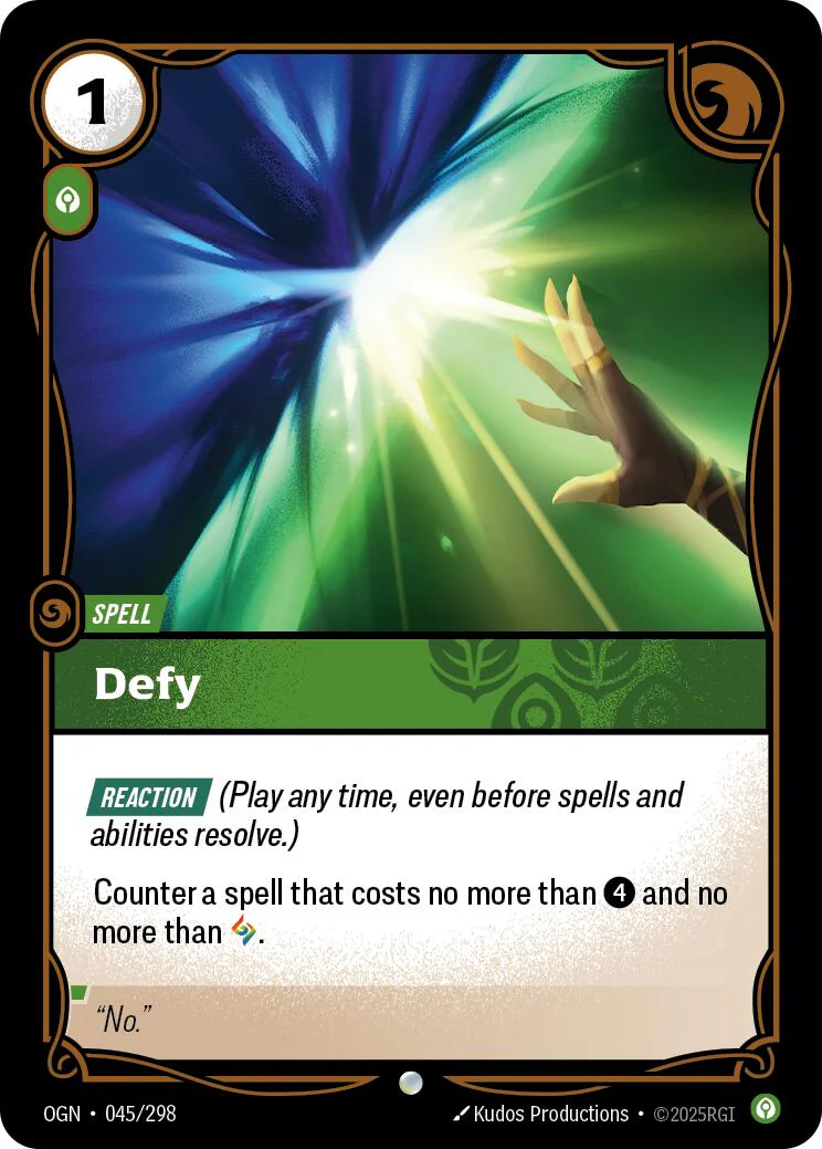 Defy (045/298) - Origins (Riftbound TCG)