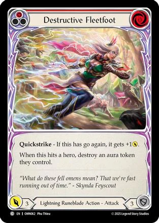 Destructive Fleetfoot (Red) (OMN062) - Omens of the Third Age Rainbow Foil