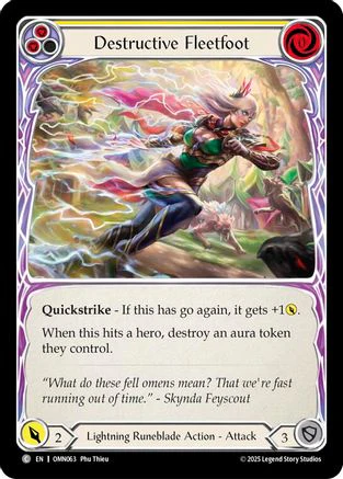 Destructive Fleetfoot (Yellow) (OMN063) - Omens of the Third Age
