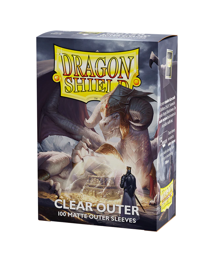 Dragon Shield: 100ct Outer Sleeves - Clear Matte (Standard) - Image 2