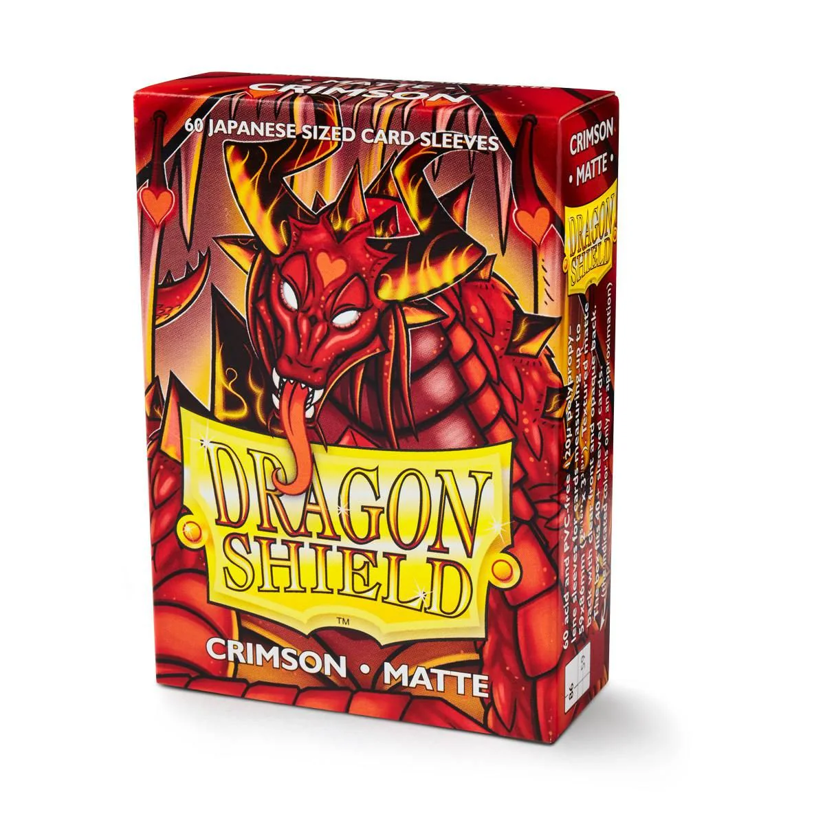 Dragon Shield: Japanese Size 60ct Sleeves - Crimson (Matte) - Image 2