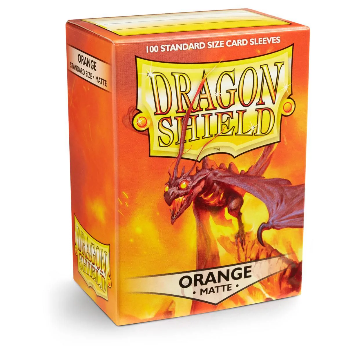 Dragon Shield: Standard 100ct Sleeves - Orange (Matte) - Image 3