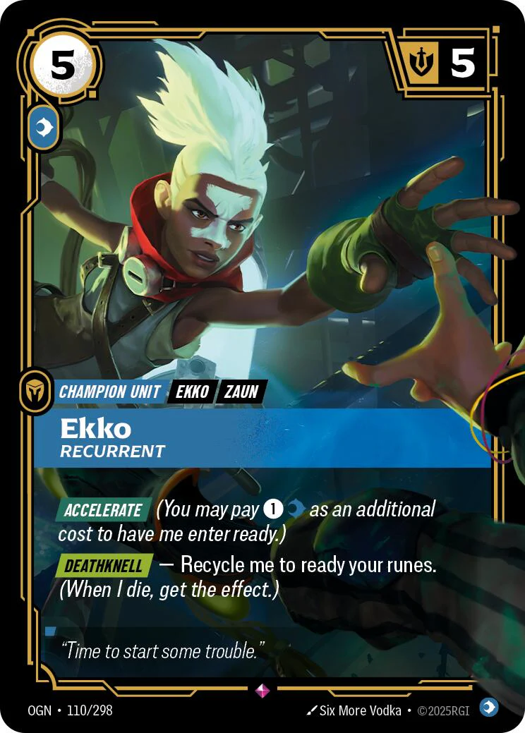 Ekko - Recurrent (110/298) - Origins Foil (Riftbound TCG)