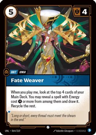 Fate Weaver (064/219) - Unleashed Foil (Riftbound TCG)
