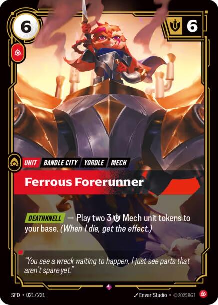 Ferrous Forerunner (021/221) - Spiritforged Foil (Riftbound TCG)