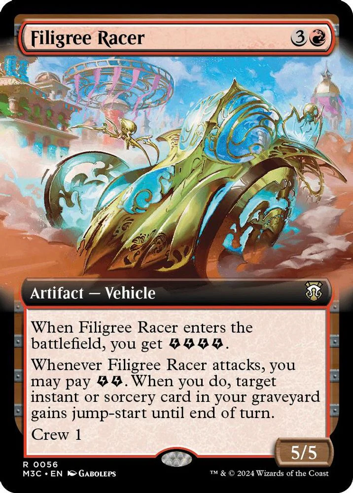 Filigree Racer (Extended Art) (Ripple Foil) (M3C-056) - Modern Horizons 3 Commander Foil