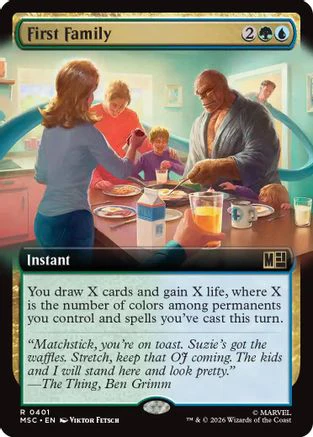 First Family (Extended Art) (MSC-401) - Commander: Marvel Super Heroes