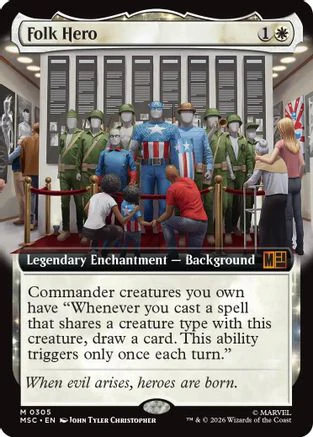 Folk Hero (Extended Art) (MSC-305) - Commander: Marvel Super Heroes Foil