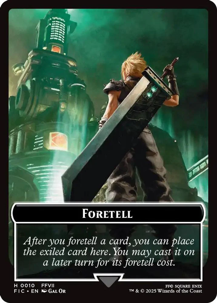 Foretell // Treasure Double-Sided Token (Surge Foil) [FINAL FANTASY Commander Tokens] - Image 3