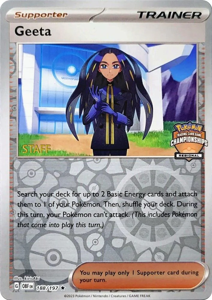 Geeta (Regional Championships) [Staff] 188/197  - Reverse Holofoil League & Championship Cards - Promo