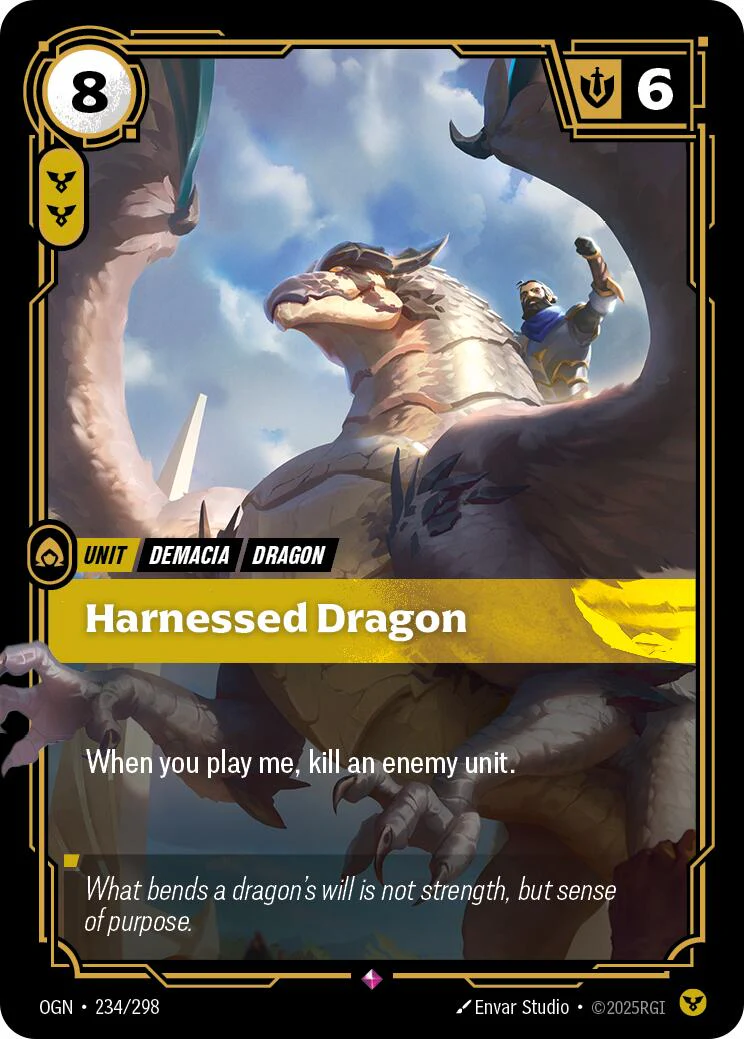 Harnessed Dragon (234/298) - Origins Foil (Riftbound TCG)