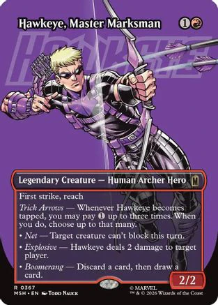 Hawkeye, Master Marksman (Borderless) (MSH-367) - Marvel Super Heroes