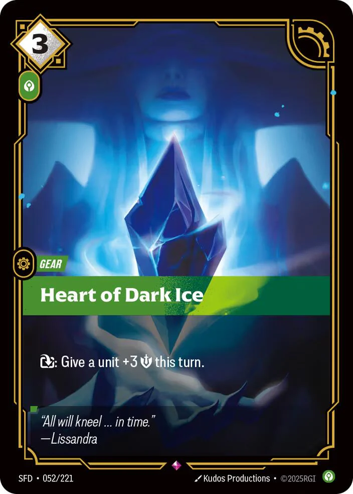 Heart of Dark Ice (052/221) - Spiritforged Foil (Riftbound TCG)