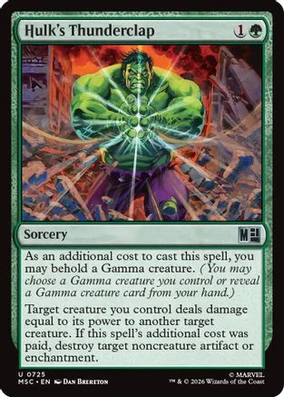 Hulk's Thunderclap (MSC-725) - Commander: Marvel Super Heroes