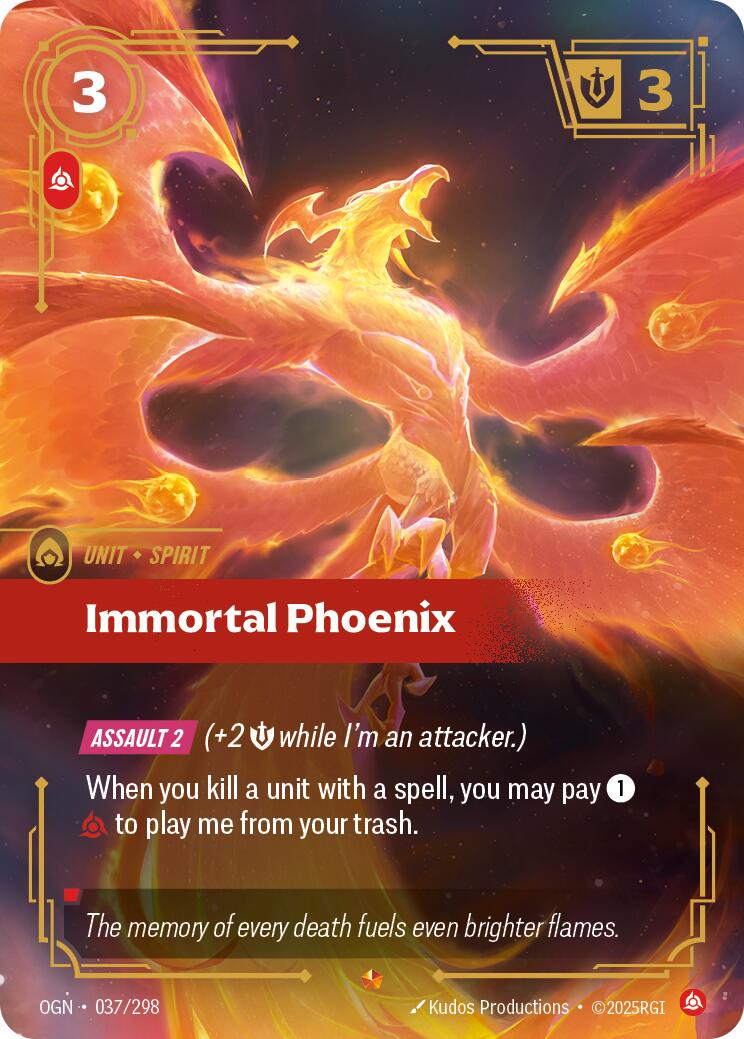 Immortal Phoenix (037/298) - Origins Foil (Riftbound TCG)