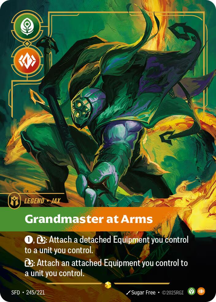 Jax - Grandmaster At Arms (Overnumbered) (245/221) - Spiritforged Foil (Riftbound TCG)