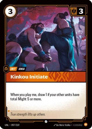 Kinkou Initiate (097/219) - Unleashed  (Riftbound TCG)
