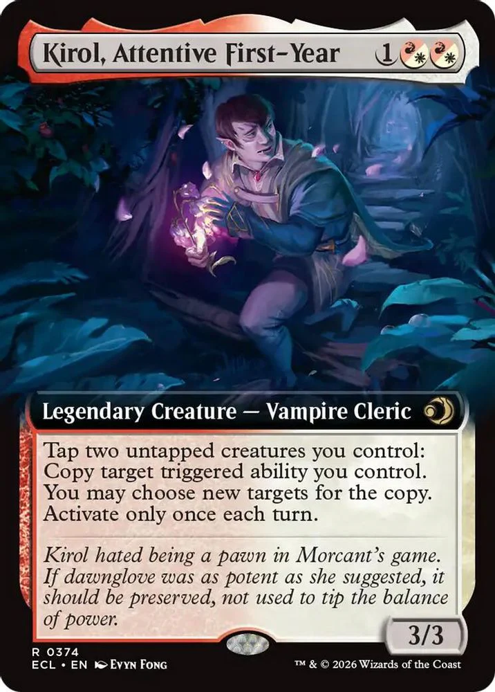 Kirol, Attentive First-Year (Extended Art) [Lorwyn Eclipsed]