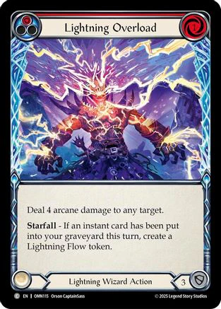 Lightning Overload (Red) (OMN115) - Omens of the Third Age Rainbow Foil