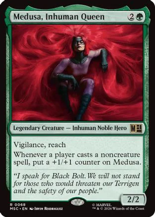 Medusa, Inhuman Queen (MSC-068) - Commander: Marvel Super Heroes