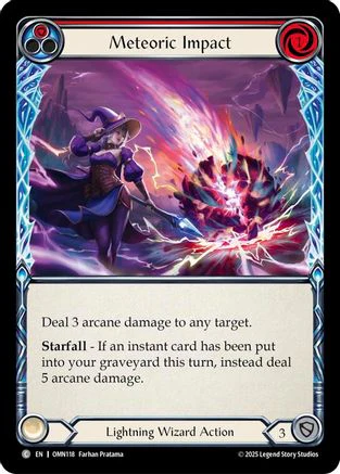 Meteoric Impact (Red) (OMN118) - Omens of the Third Age Rainbow Foil