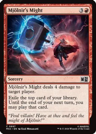 Mjollnir's Might (MSC-697) - Commander: Marvel Super Heroes Foil