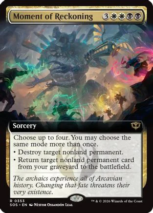 Moment of Reckoning (Extended Art) (SOS-353) - Secrets of Strixhaven Foil