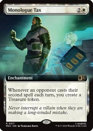 Monologue Tax (Extended Art) (MSC-317) - Commander: Marvel Super Heroes