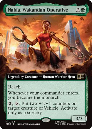 Nakia, Wakandan Operative (Extended Art) (MSC-384) - Commander: Marvel Super Heroes