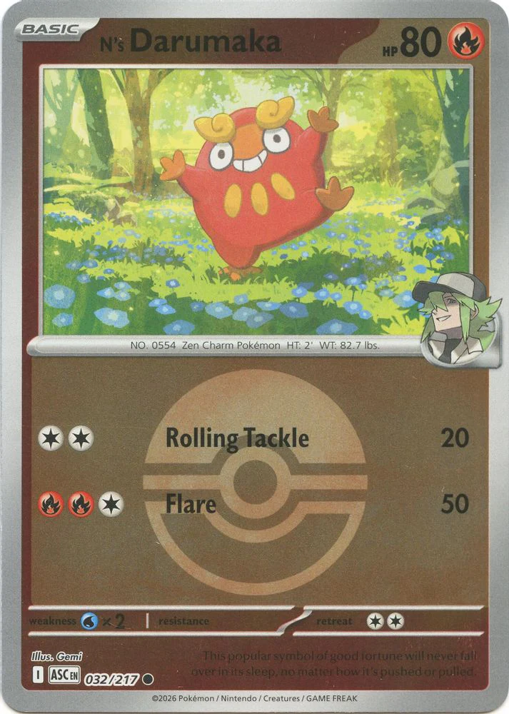 N's Darumaka (032/217) (Poke Ball) [Mega Evolution: Ascended Heroes]