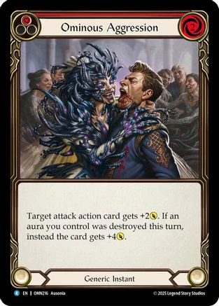 Ominous Aggression (Red) (OMN216) - Omens of the Third Age Rainbow Foil