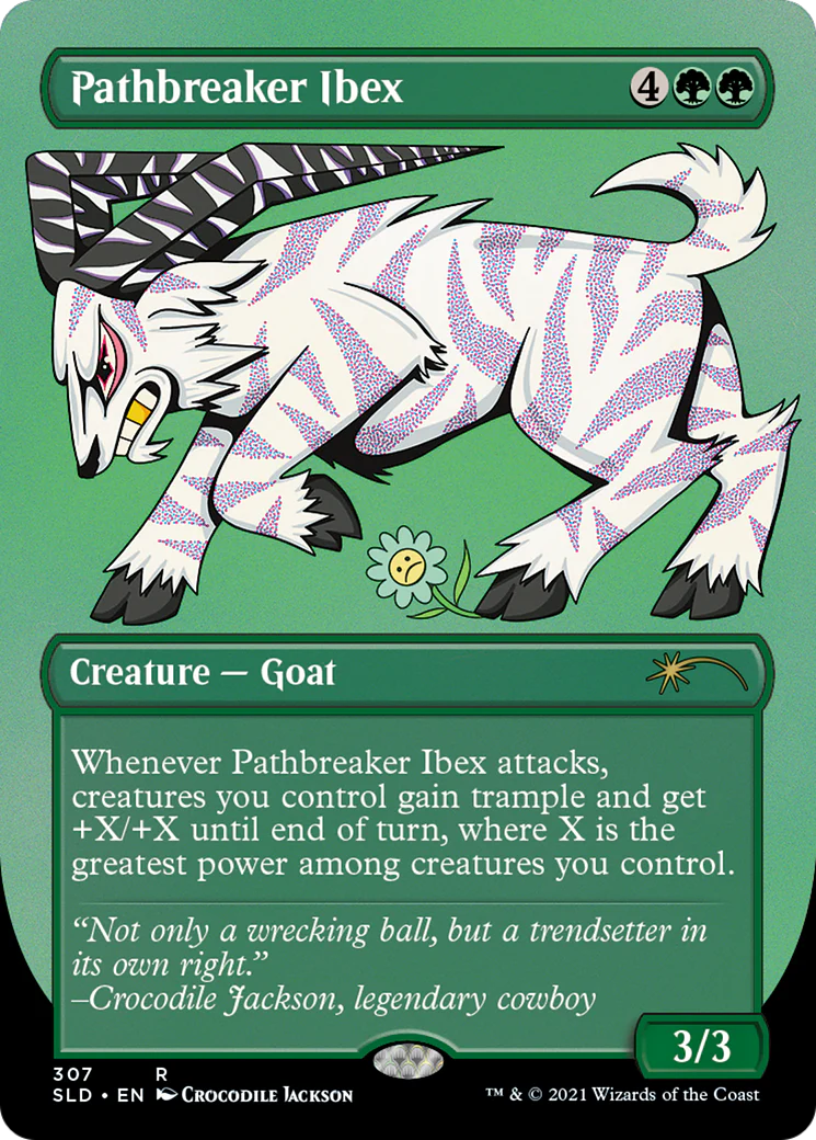 Pathbreaker Ibex (SLD-307) - Secret Lair Drop (Borderless) Etched Foil