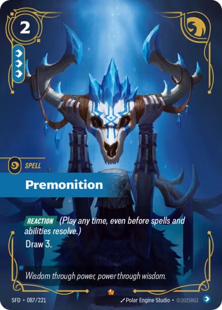 Premonition (087/221) - Spiritforged Foil (Riftbound TCG)