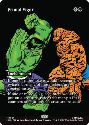 Primal Vigor (Borderless) (MAR-081) - Marvel Universe Eternal-Legal Foil