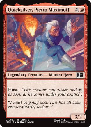 Quicksilver, Pietro Maximoff (0853) (MSC-853) - Commander: Marvel Super Heroes
