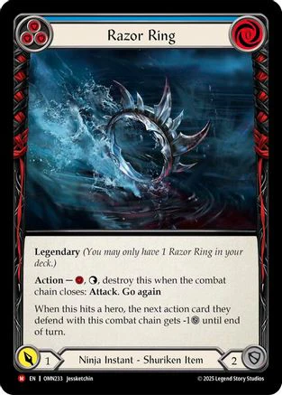 Razor Ring (Blue) (OMN233) - Omens of the Third Age Cold Foil