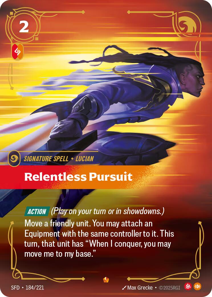 Relentless Pursuit (184/221) - Spiritforged Foil (Riftbound TCG)