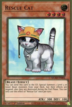 Rescue Cat [MGED-EN006] Gold Rare
