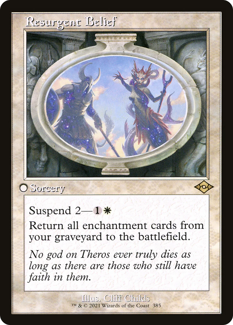 Resurgent Belief (Retro Frame) (MH2-385) - Modern Horizons 2 Etched Foil